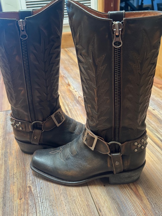 Sendra Shoes - Sendra Chestnut Brown Leather moto Boots